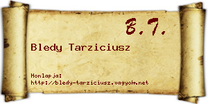 Bledy Tarziciusz névjegykártya